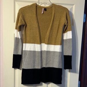 Love By Design Multicolor Striped Cardigan Small